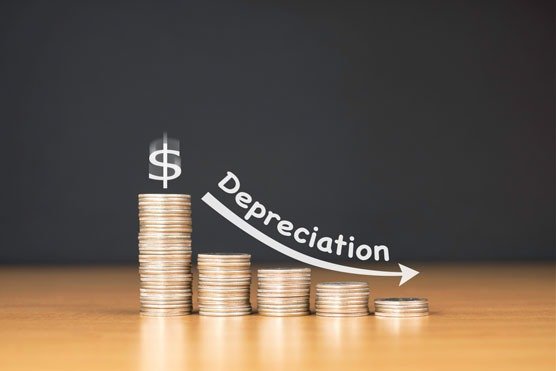 What is depreciation, and how is it recorded in bookkeeping?